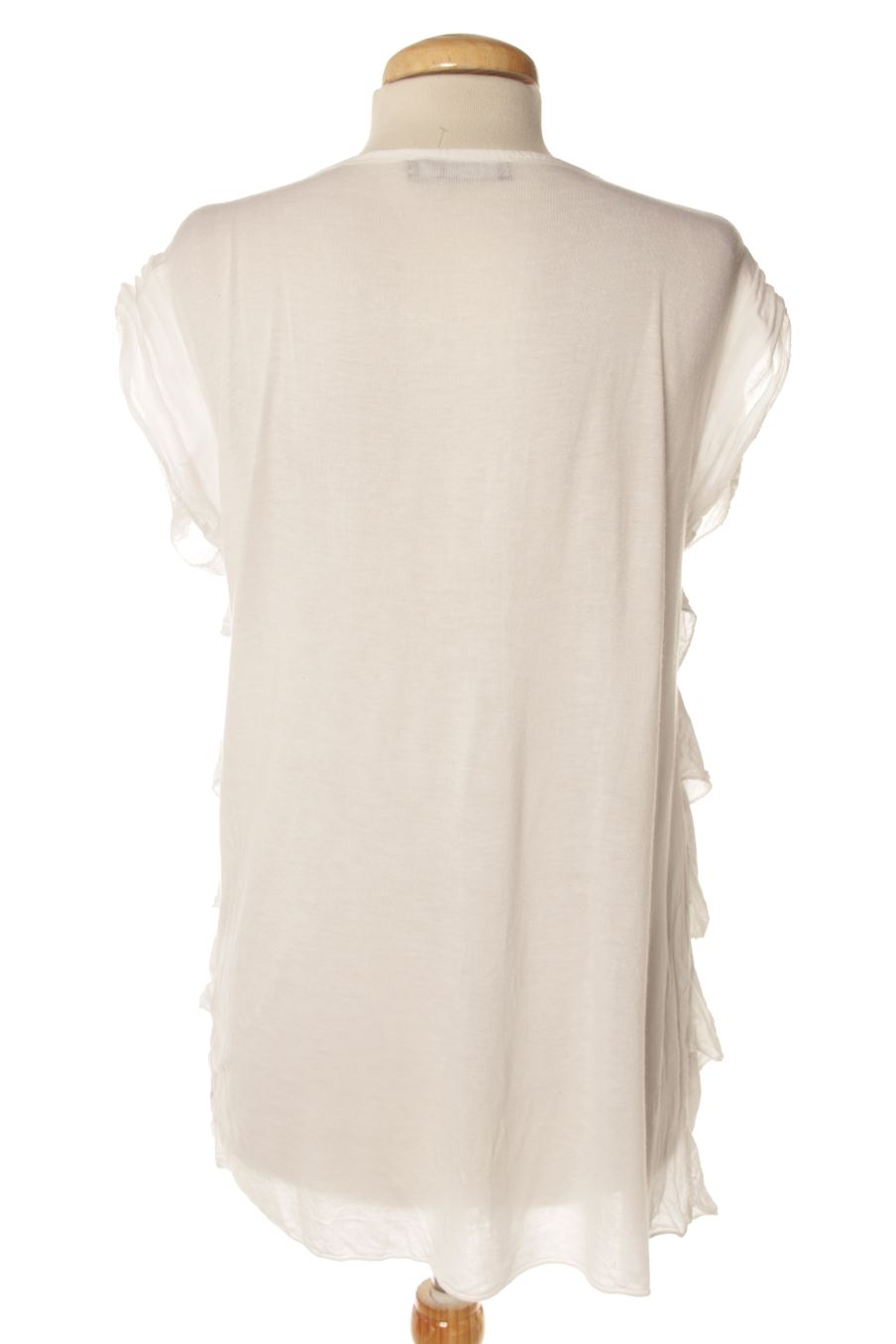 Blouse à manches courtes Mulaya de la taille M, de couleur blanc