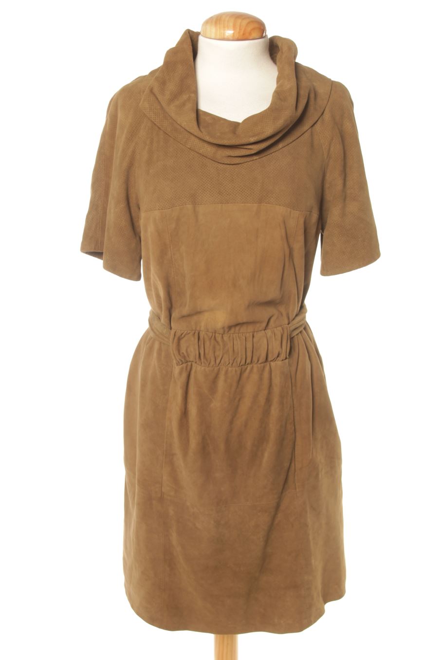 Einfaches Kleid von Hoss Intropia Größe 38, Farbe Braun, aus Leder für