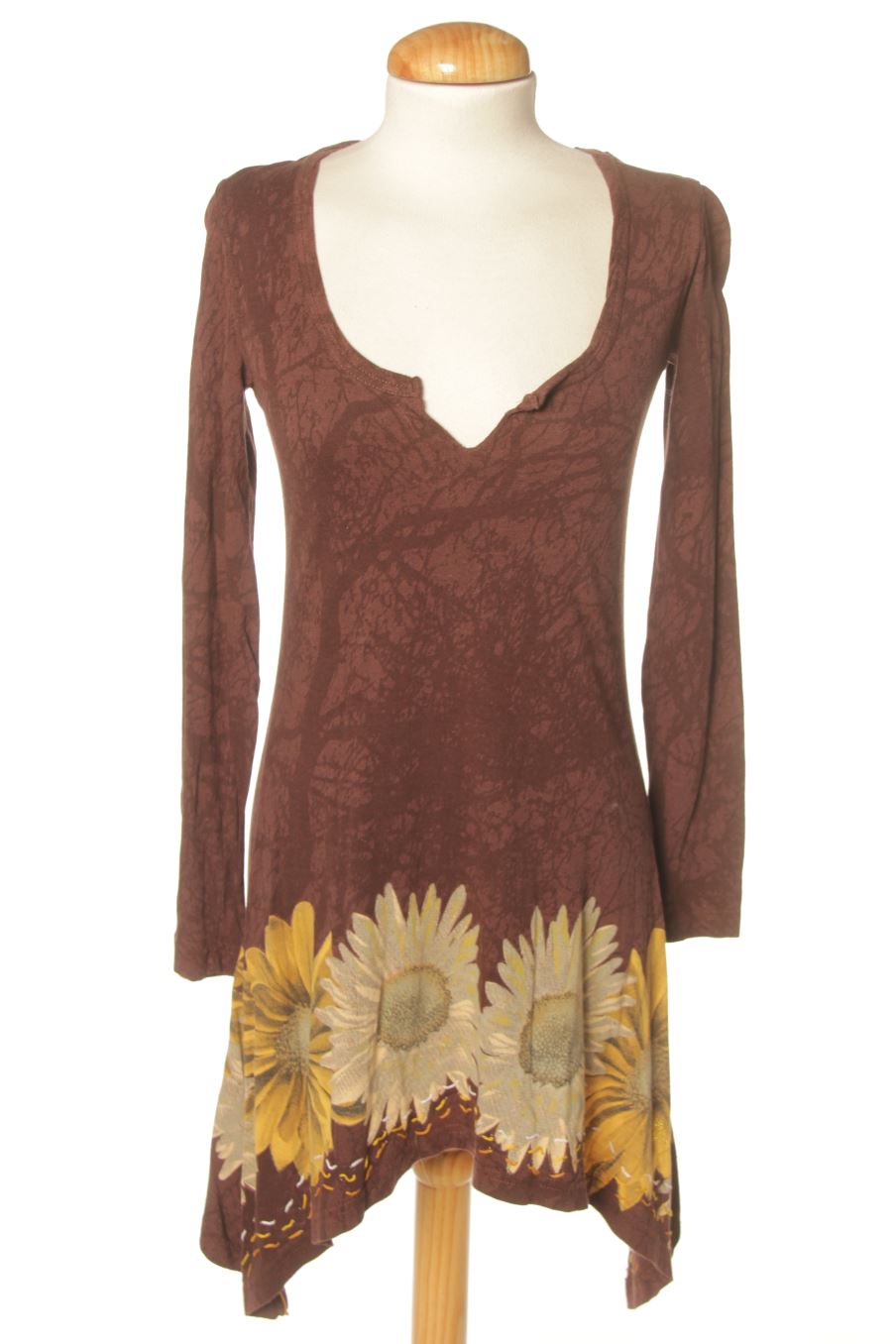 Einfaches Kleid von Desigual Größe XS, Farbe Braun, für