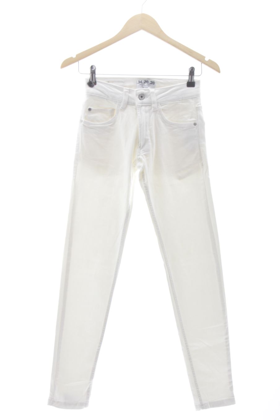 Jeans von Bershka Größe 34, Farbe Weiss, aus Jeanskleidung für