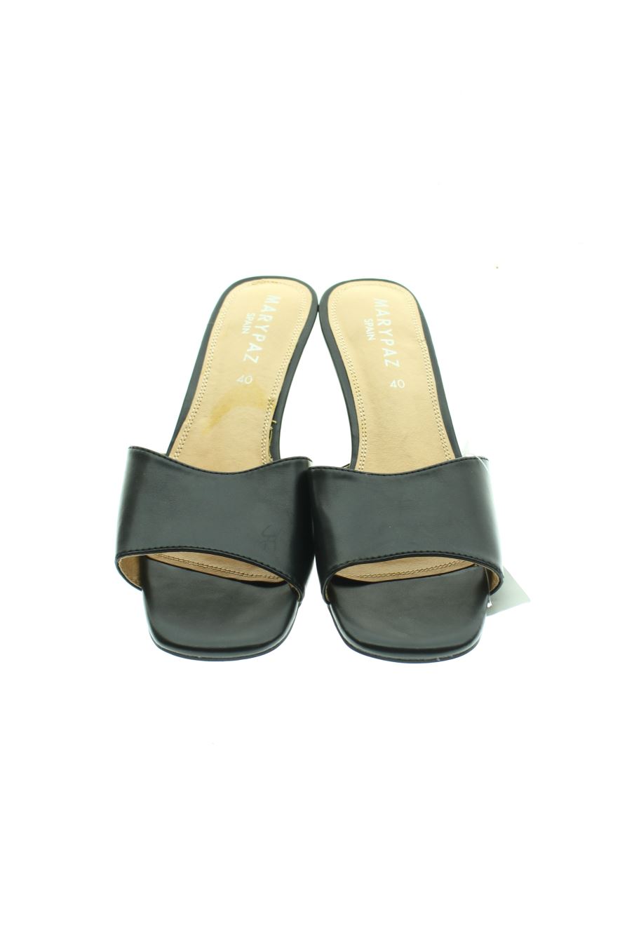 Sandalias tacon de Mary Paz de la talla 40, de color negro de