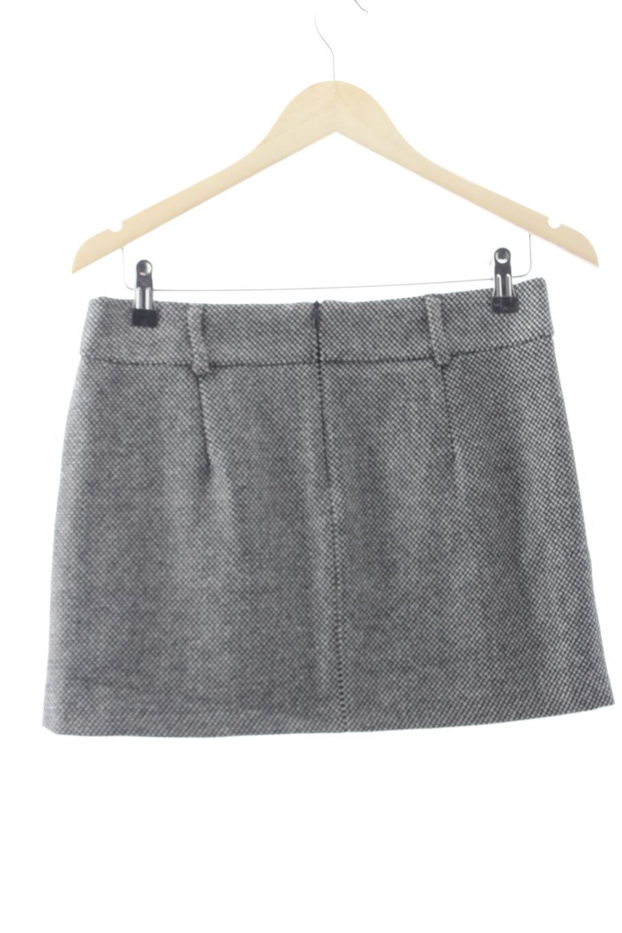 Aufwändiger Rock von Benetton Größe 40, Farbe Grau, für