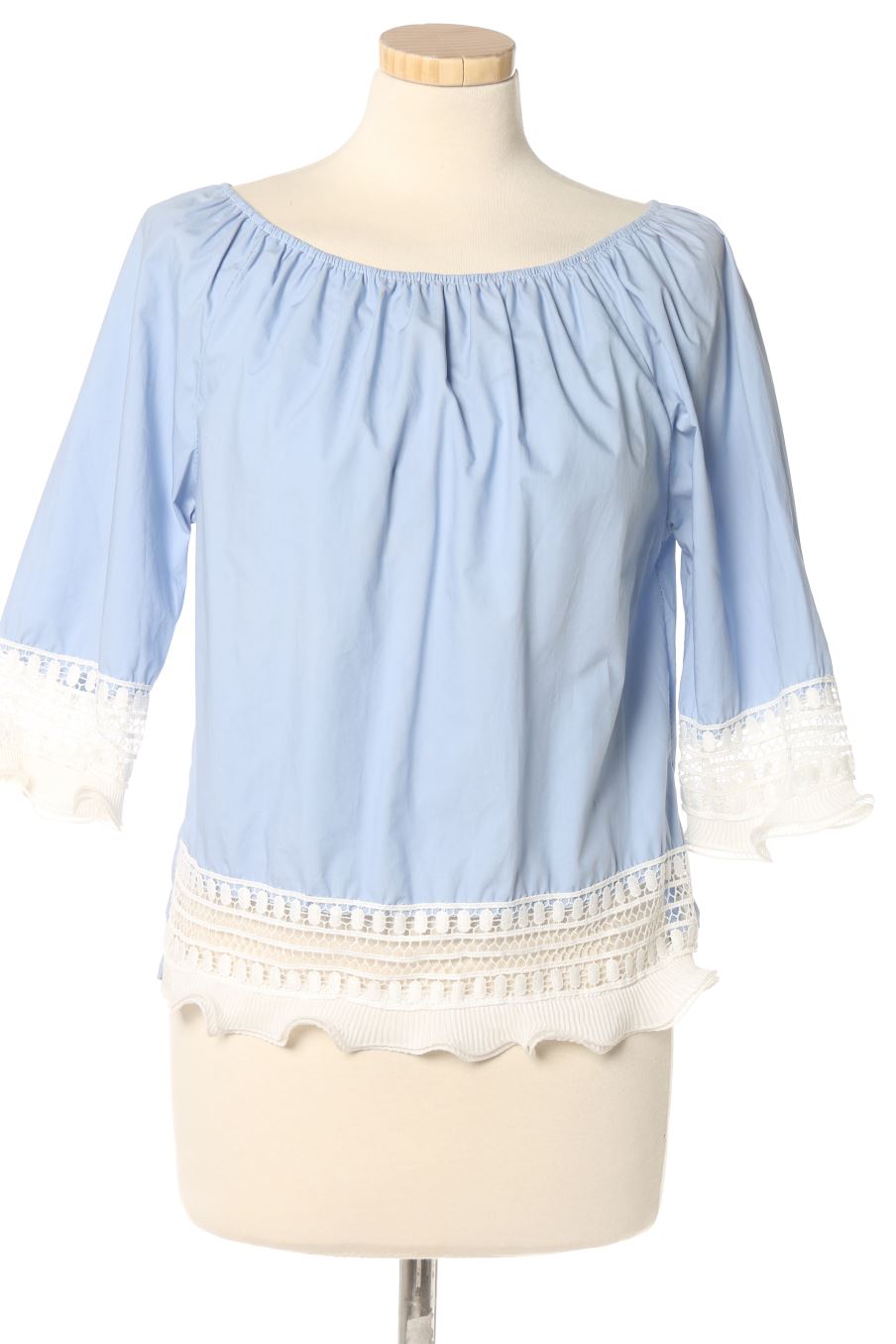 Blouse à manches longues Made in italy de la taille M, de couleur bleu