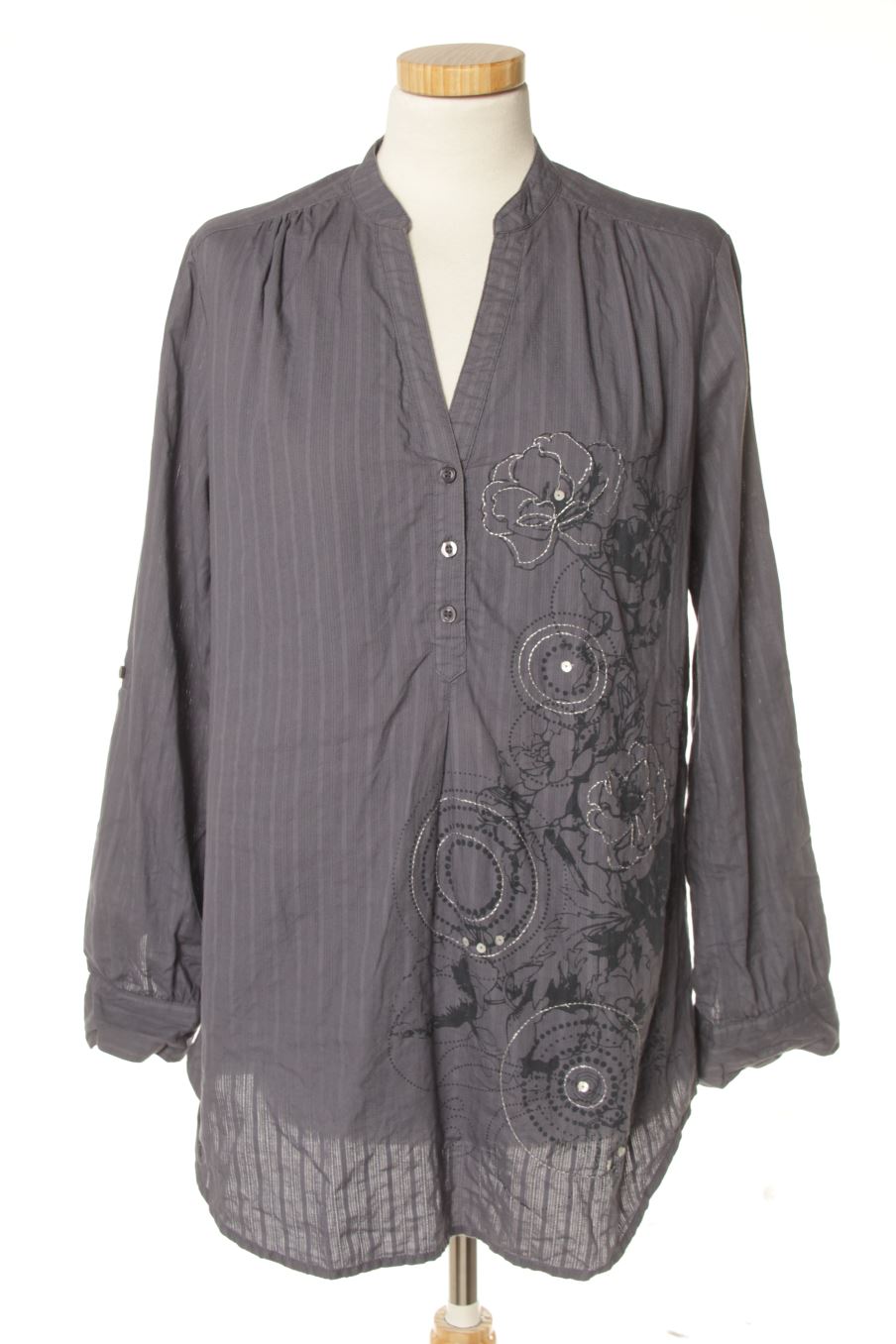 Blouse à manches longues Promod de la taille 38, de couleur bleu