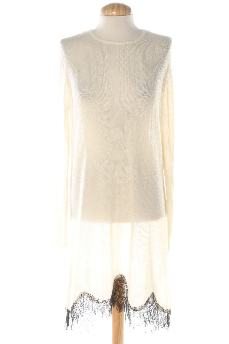 Vestito casual de Zara de la talla L, de color beige