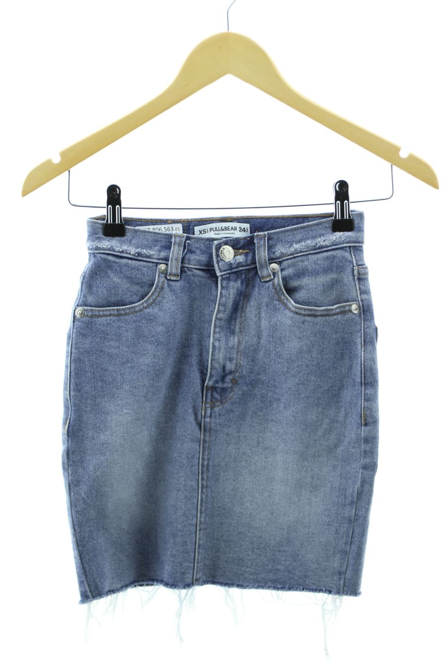 Falda de Pulligan de la talla XS, de color azul de ropa vaquera