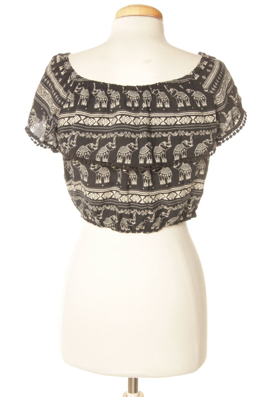 Blouse à manches courtes H&M by Coachella de la taille 34, de couleur noir