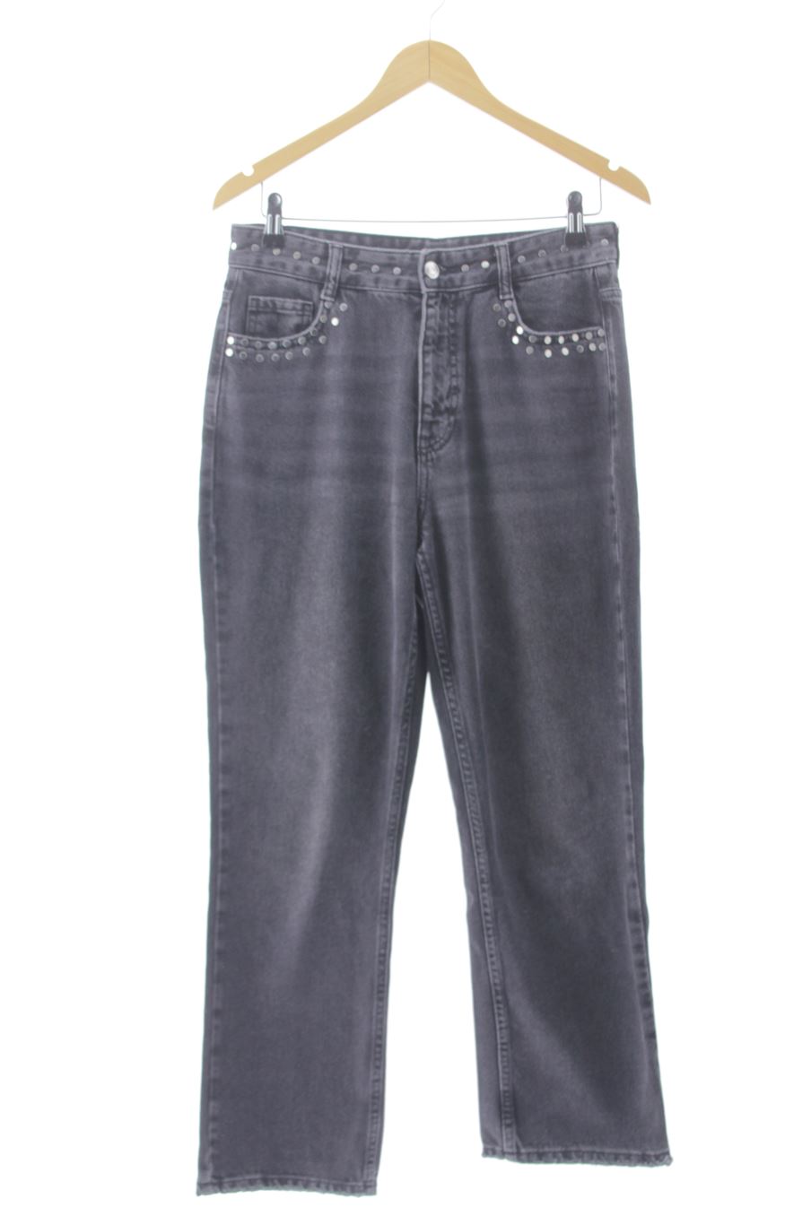Jeans Zara de la taille 38, de couleur noir de denim