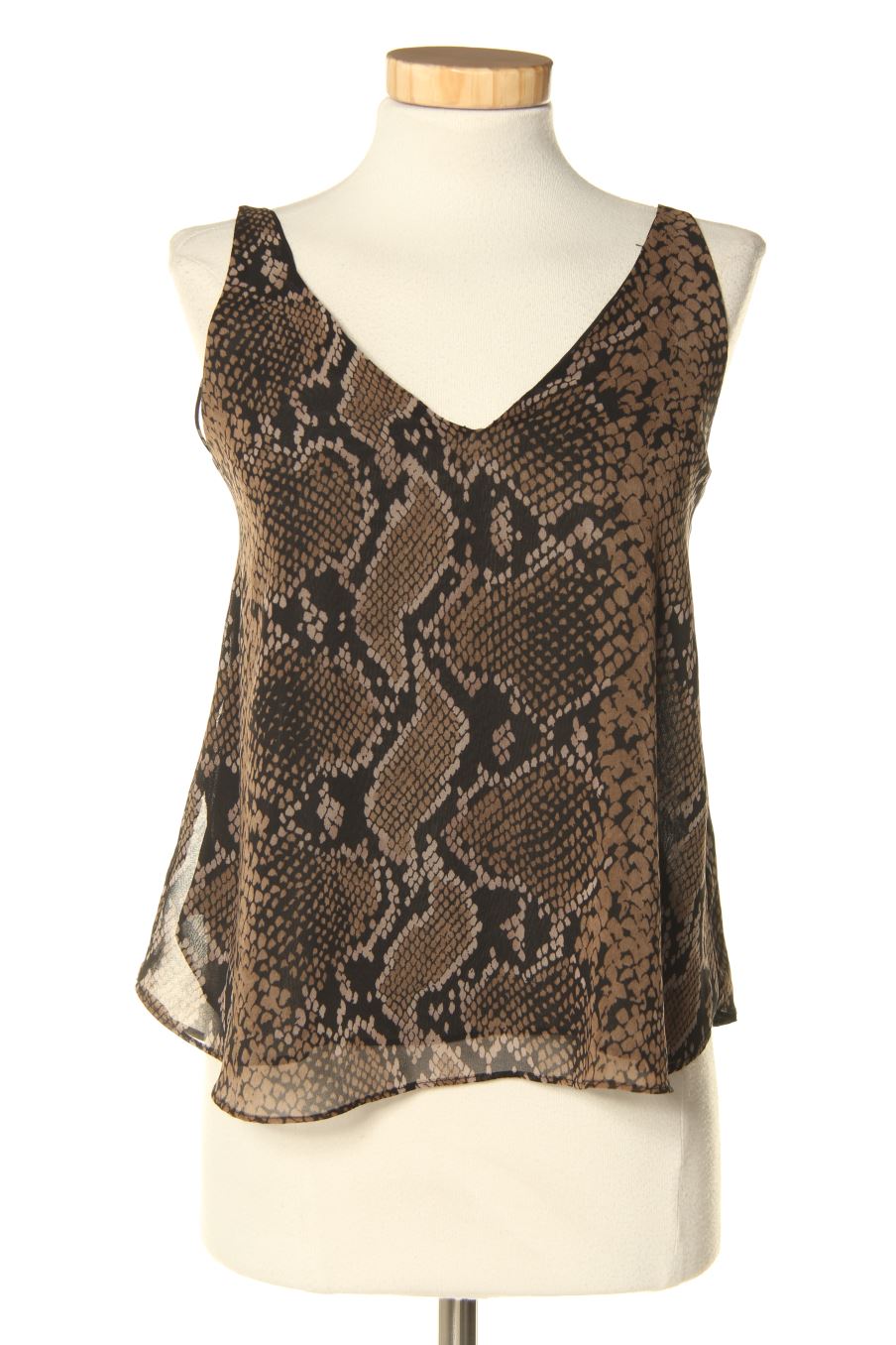 Kurzärmelige Bluse von Trafaluc Größe XS, Farbe Animal print, für