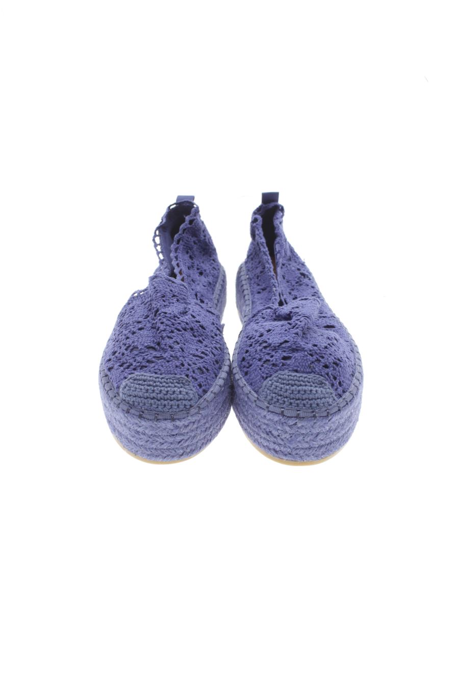 Sandalias tacon de coura  de la talla 39, de color azul de