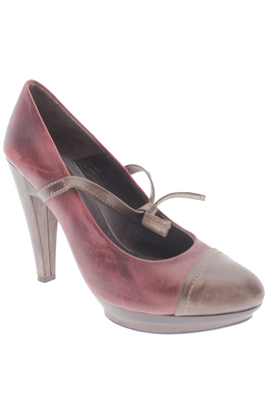 Zapatos de tacon de Fluxá de la talla 39, de color burdeos de