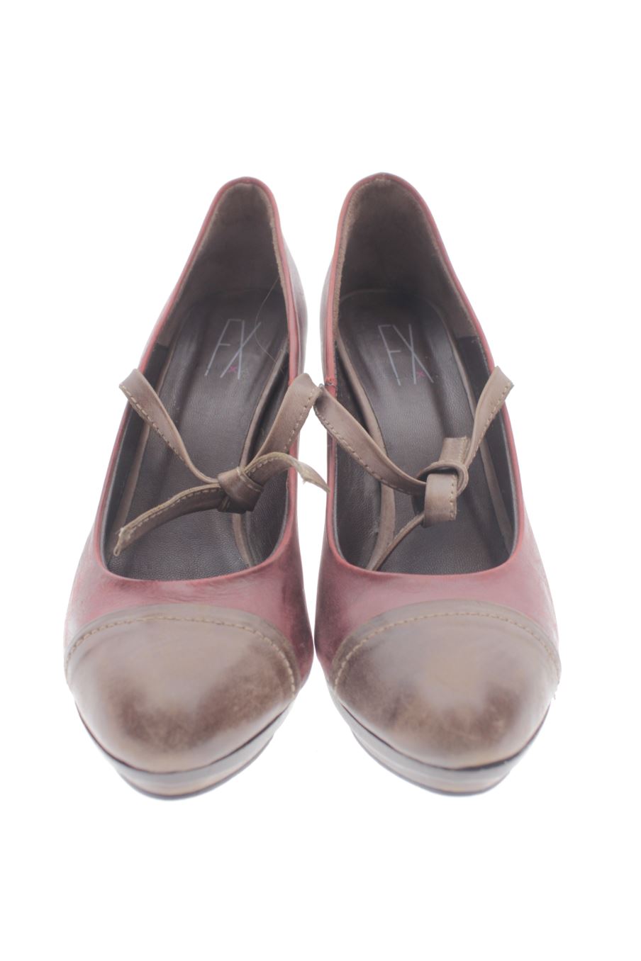 Zapatos de tacon de Fluxá de la talla 39, de color burdeos de