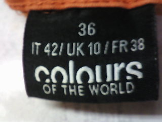 Jeans Colours of the world de la taille 36, de couleur corail de denim