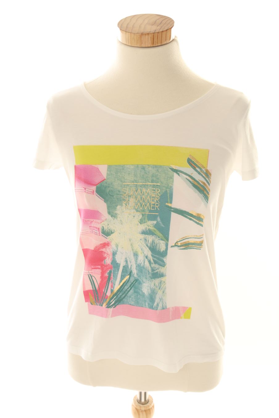 T-shirt Cache cache de la taille S, de couleur blanc