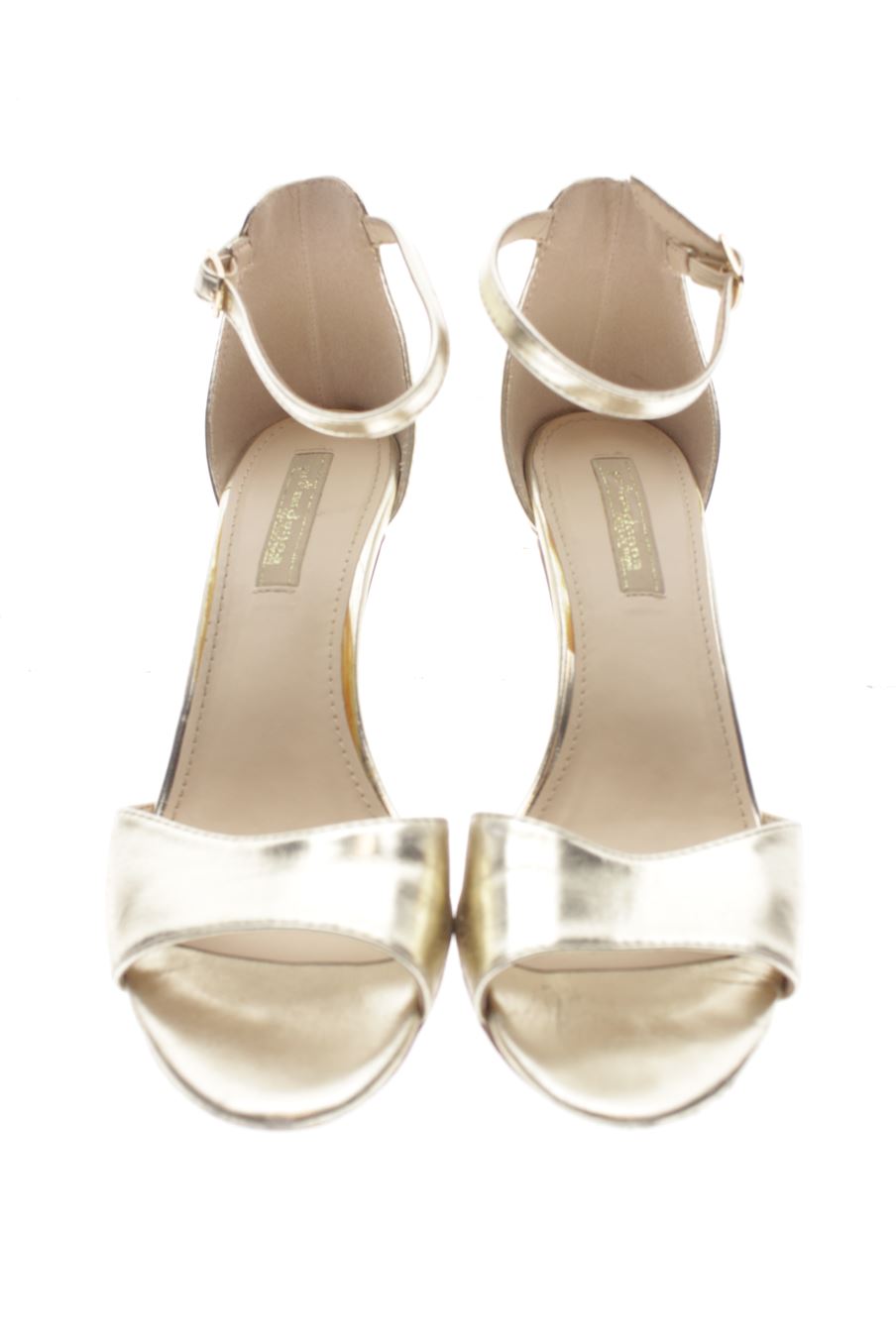 Sandalias tacon de Primadonna de la talla 37, de color dorado de