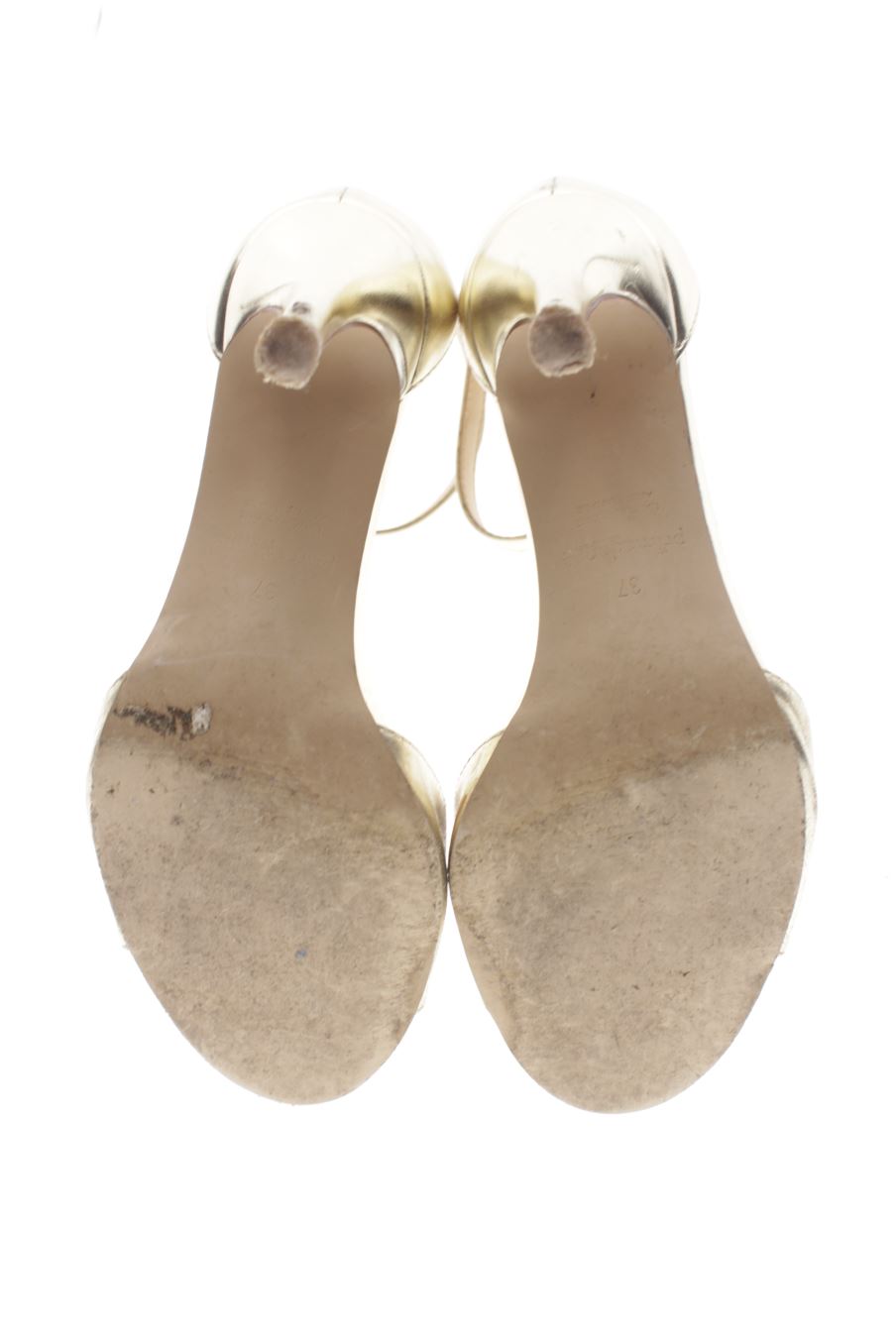 Sandalias tacon de Primadonna de la talla 37, de color dorado de
