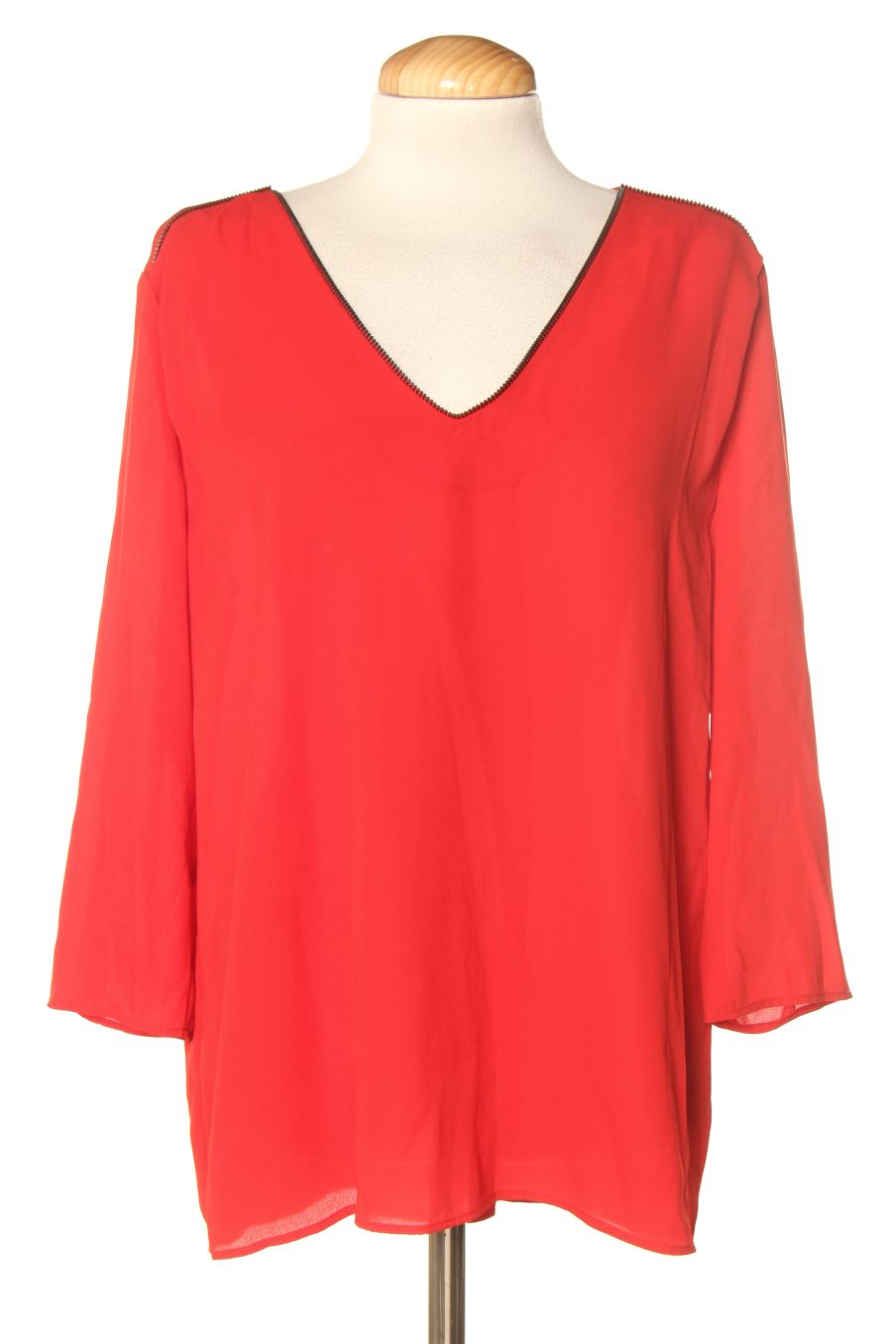 Langärmelige Bluse von Elogy Größe M, Farbe Rot, für