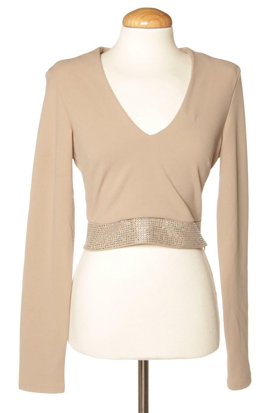 Blouse à manches longues Amisu de la taille M, de couleur gris