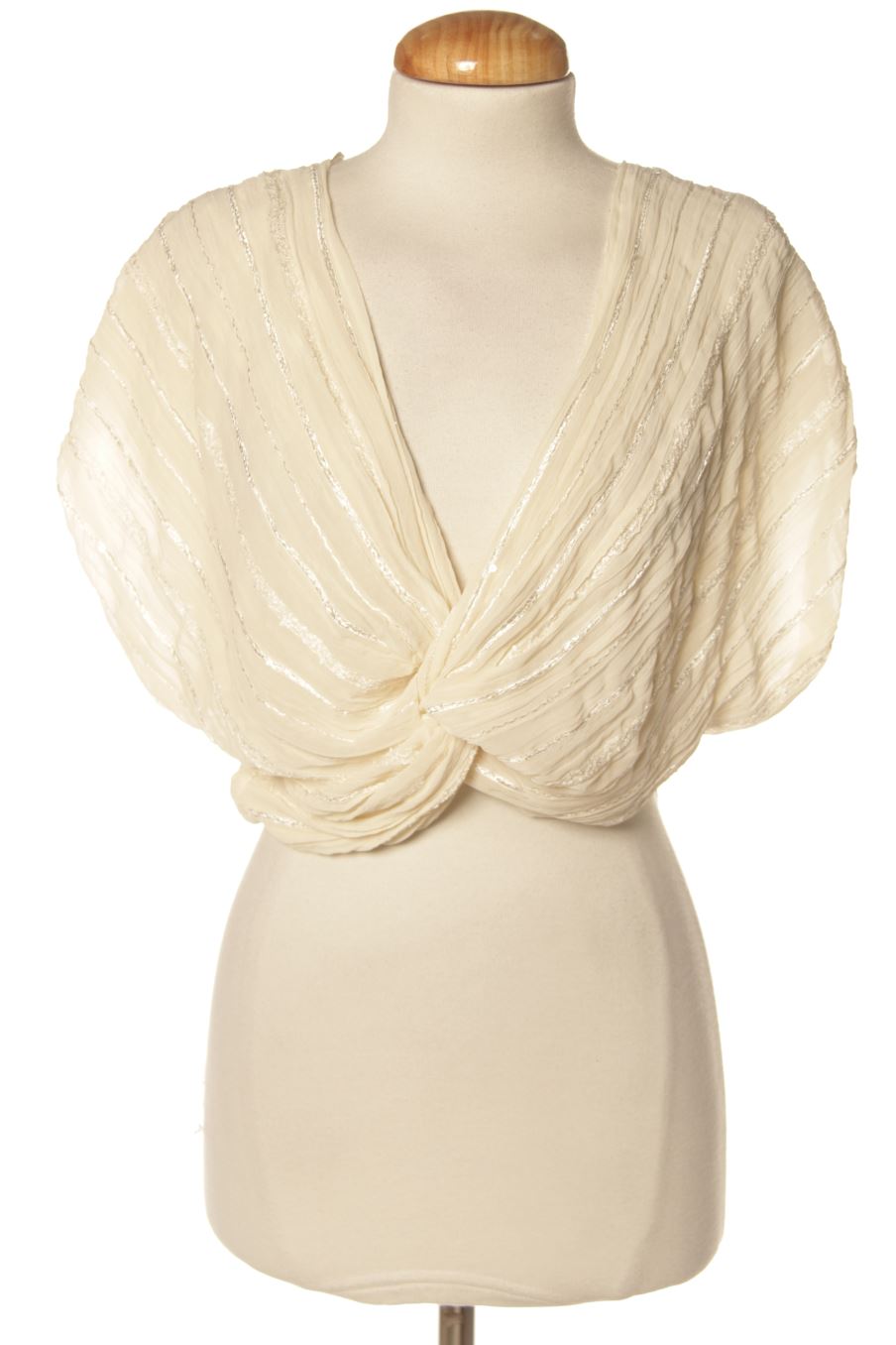 Blouse à manches courtes Zara de la taille S, de couleur blanc