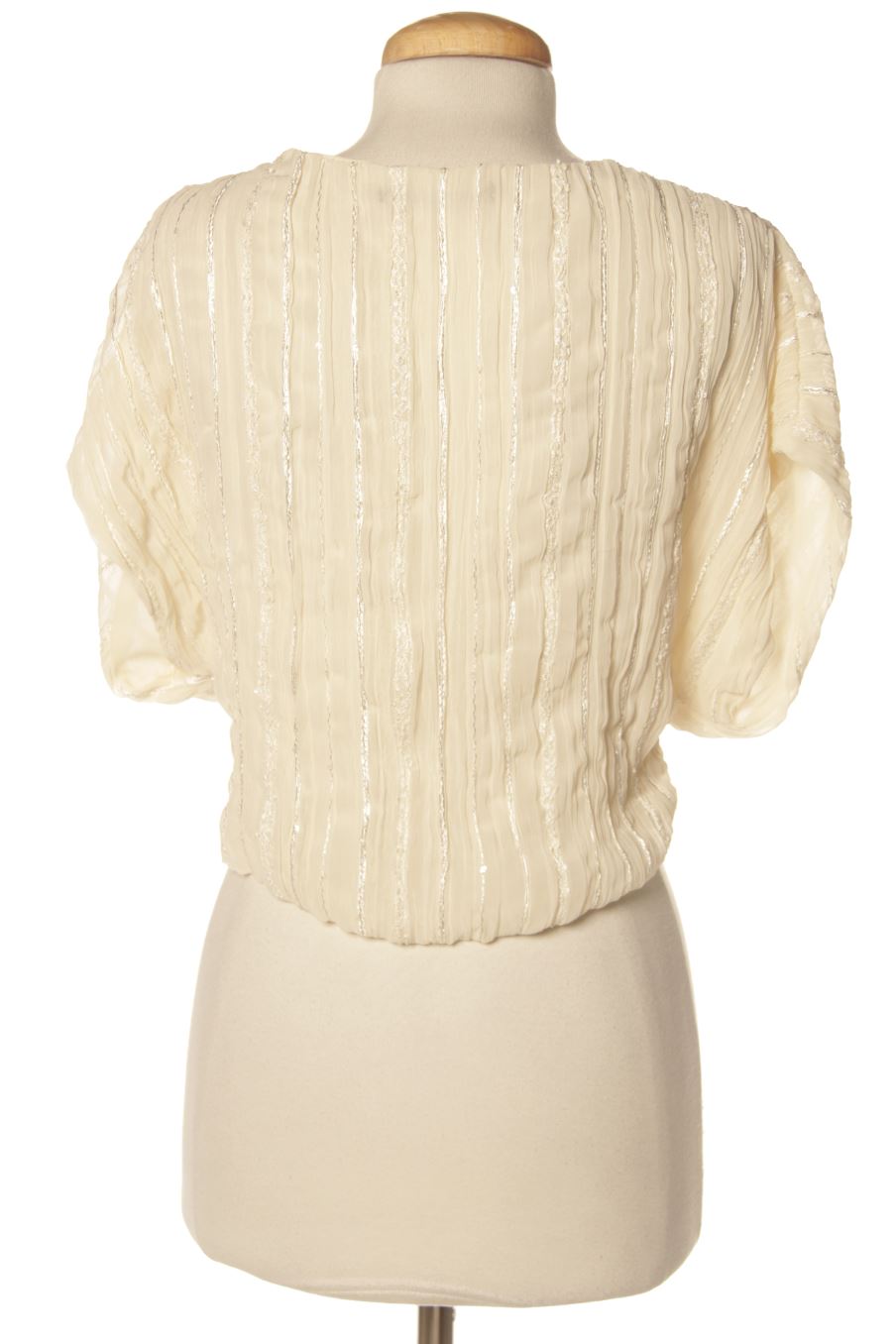 Blouse à manches courtes Zara de la taille S, de couleur blanc