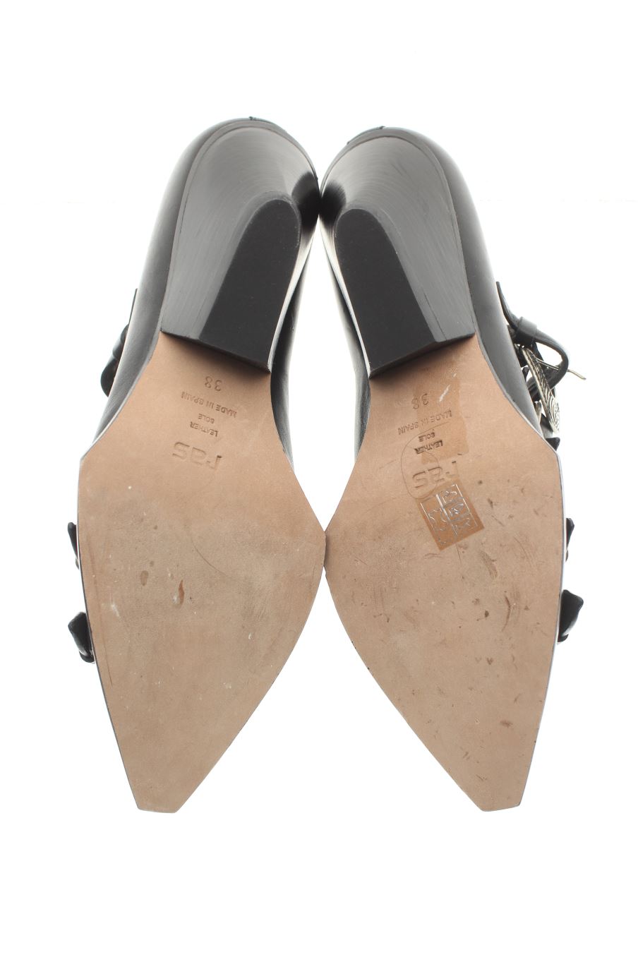 Zapatos de tacon de Ras de la talla 38, de color negro de