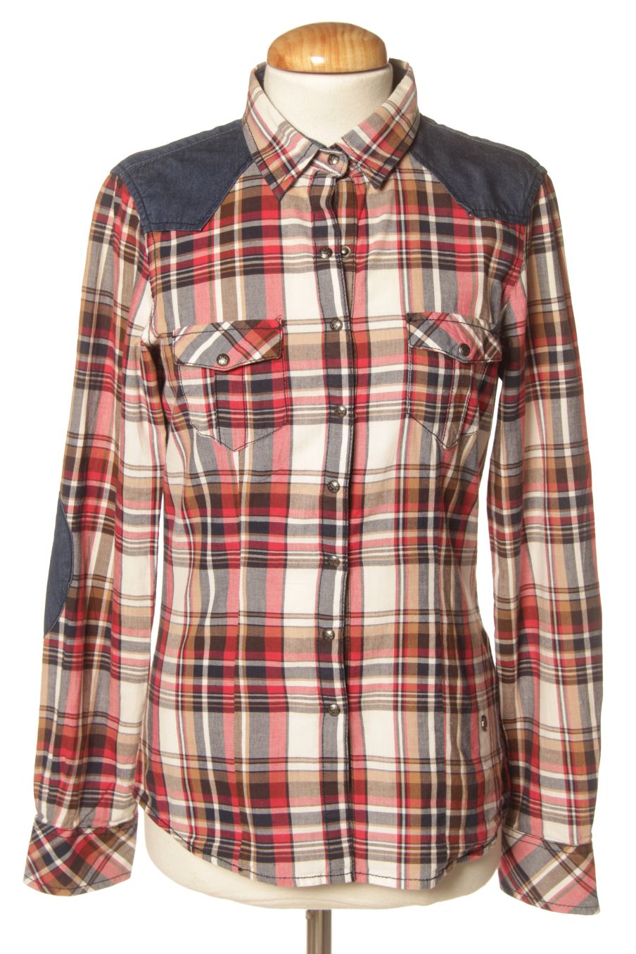 Camicia de salsa de la talla S, de color quadri