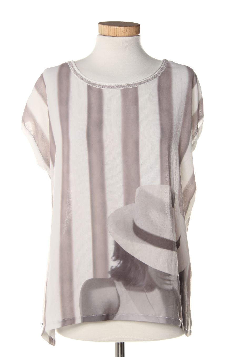 Blusa de manga corta de Trend de la talla M, de color rayas