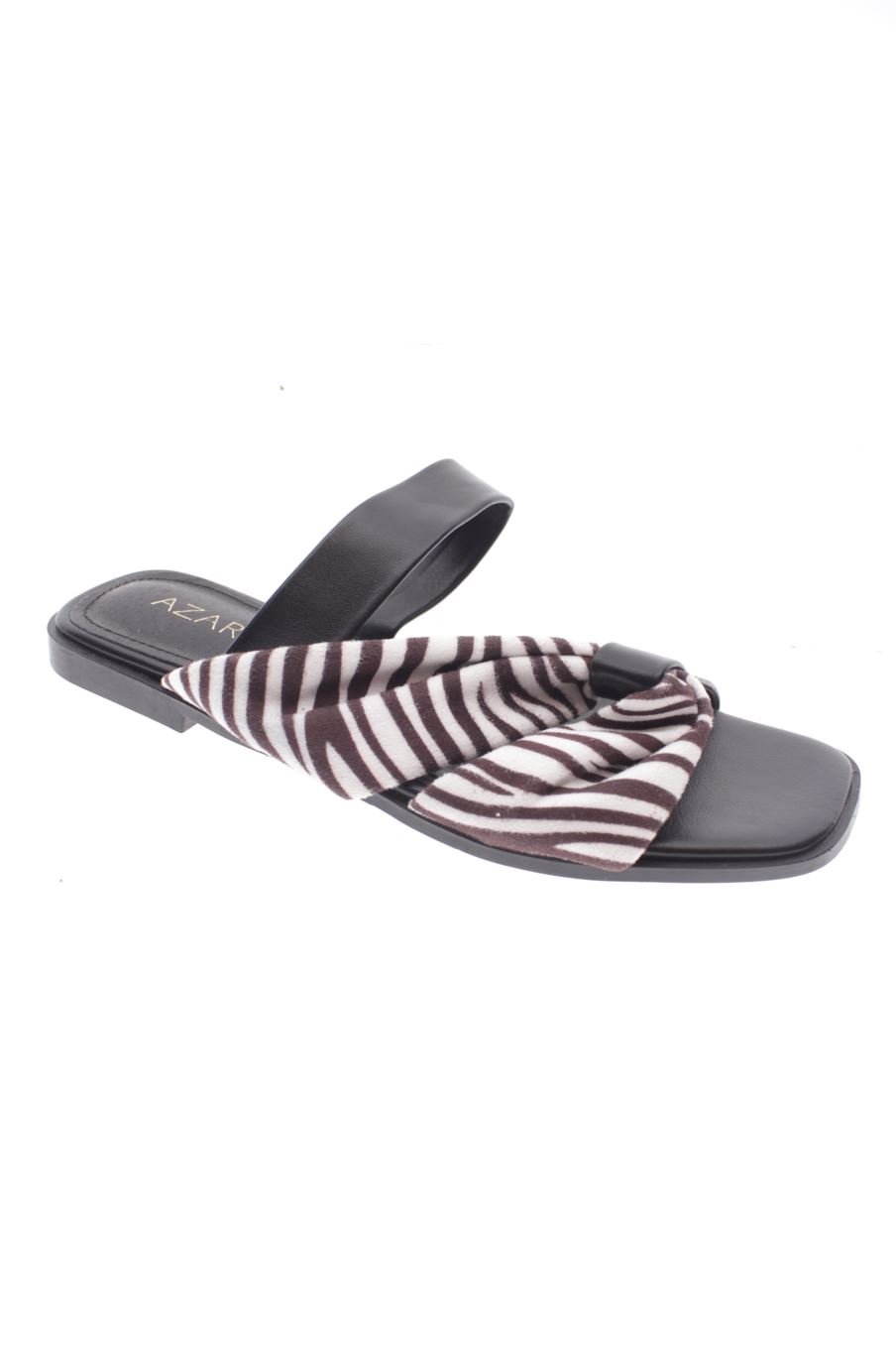 Sandalias planas de azarey de la talla 37, de color animal print de
