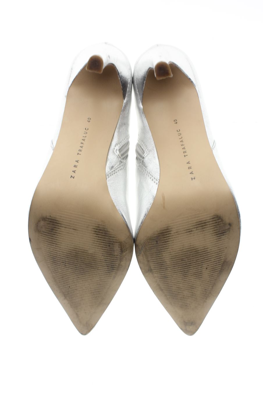 Botines de Zara de la talla 40, de color plateado de