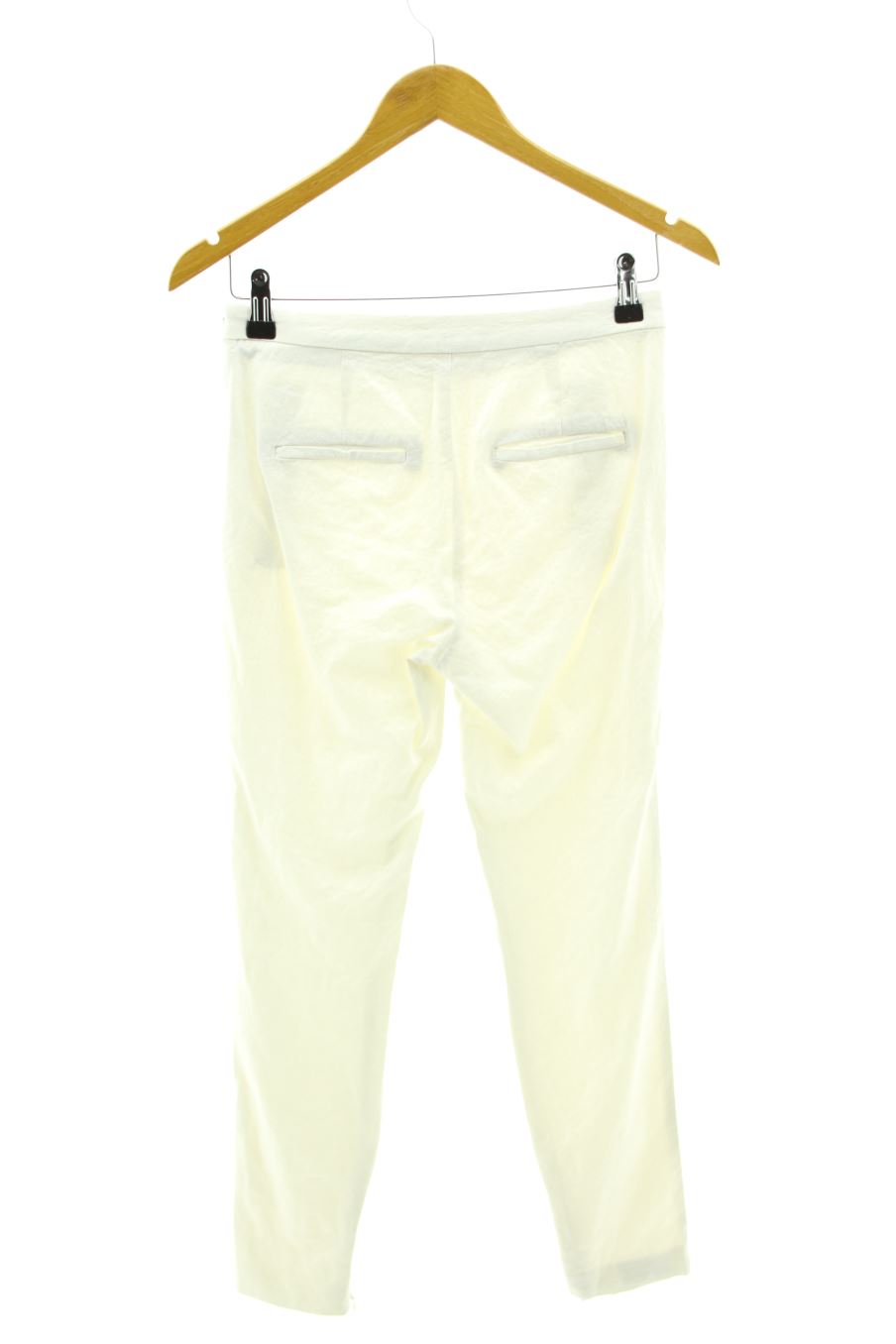 Pantalon Zara de la taille XS, de couleur blanc