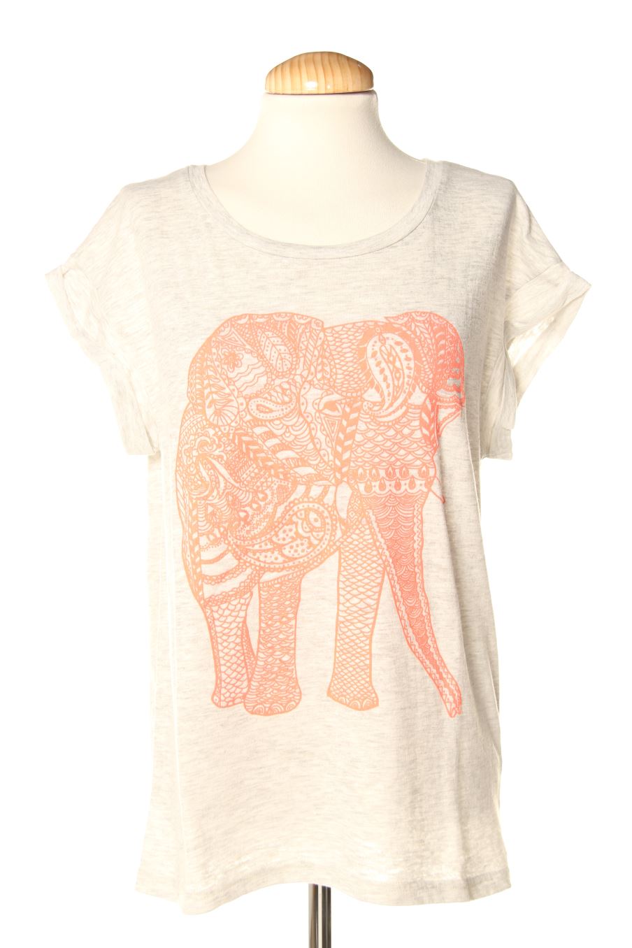T-shirt Pull & Bear de la taille S, de couleur gris