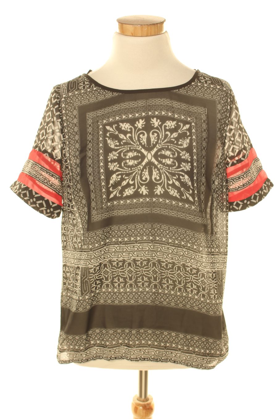 Blouse à manches courtes Camaieu de la taille 36, de couleur noir