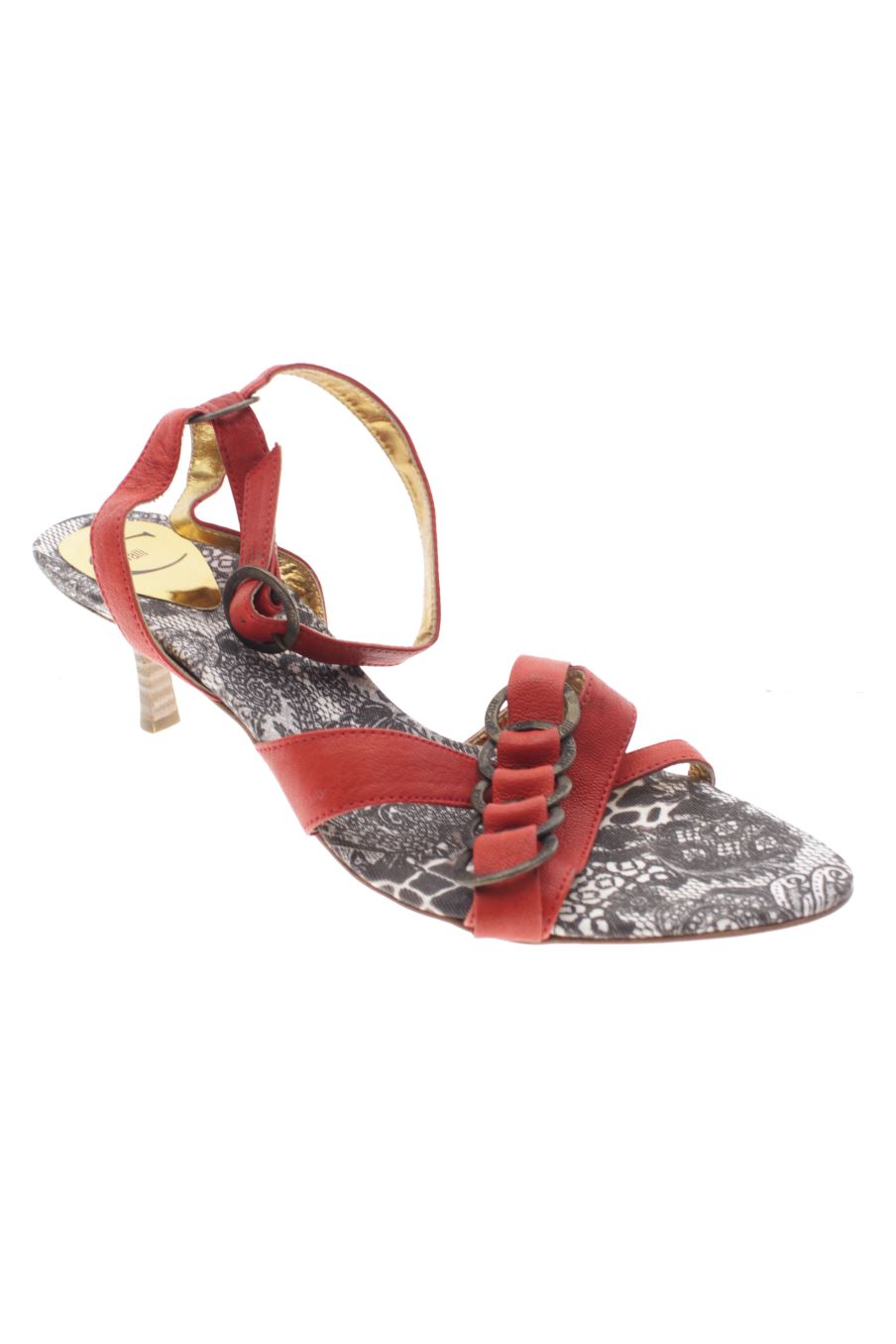 Sandalias tacon de Just Cavalli de la talla 40, de color rojo de