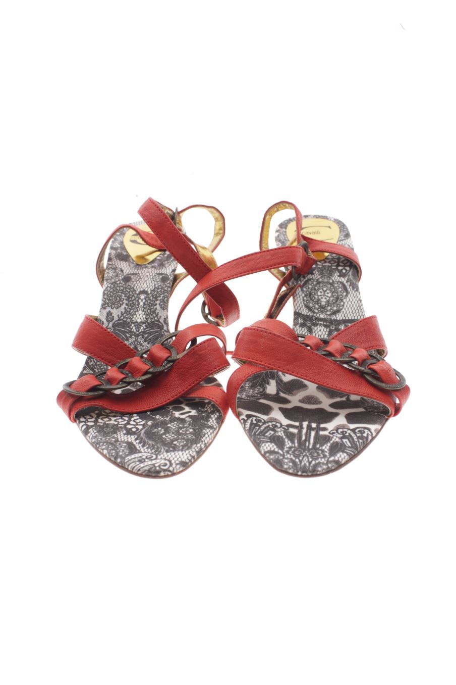 Sandalias tacon de Just Cavalli de la talla 40, de color rojo de