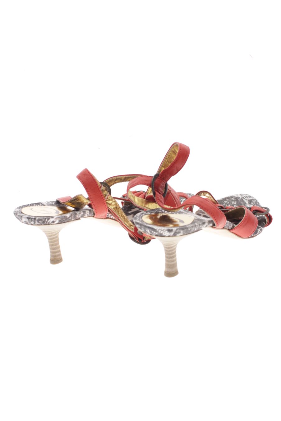 Sandalias tacon de Just Cavalli de la talla 40, de color rojo de