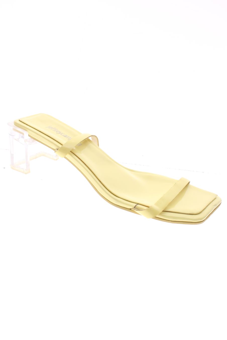 Sandalias tacon de Jeffrey Campbell de la talla 38, de color amarillo de