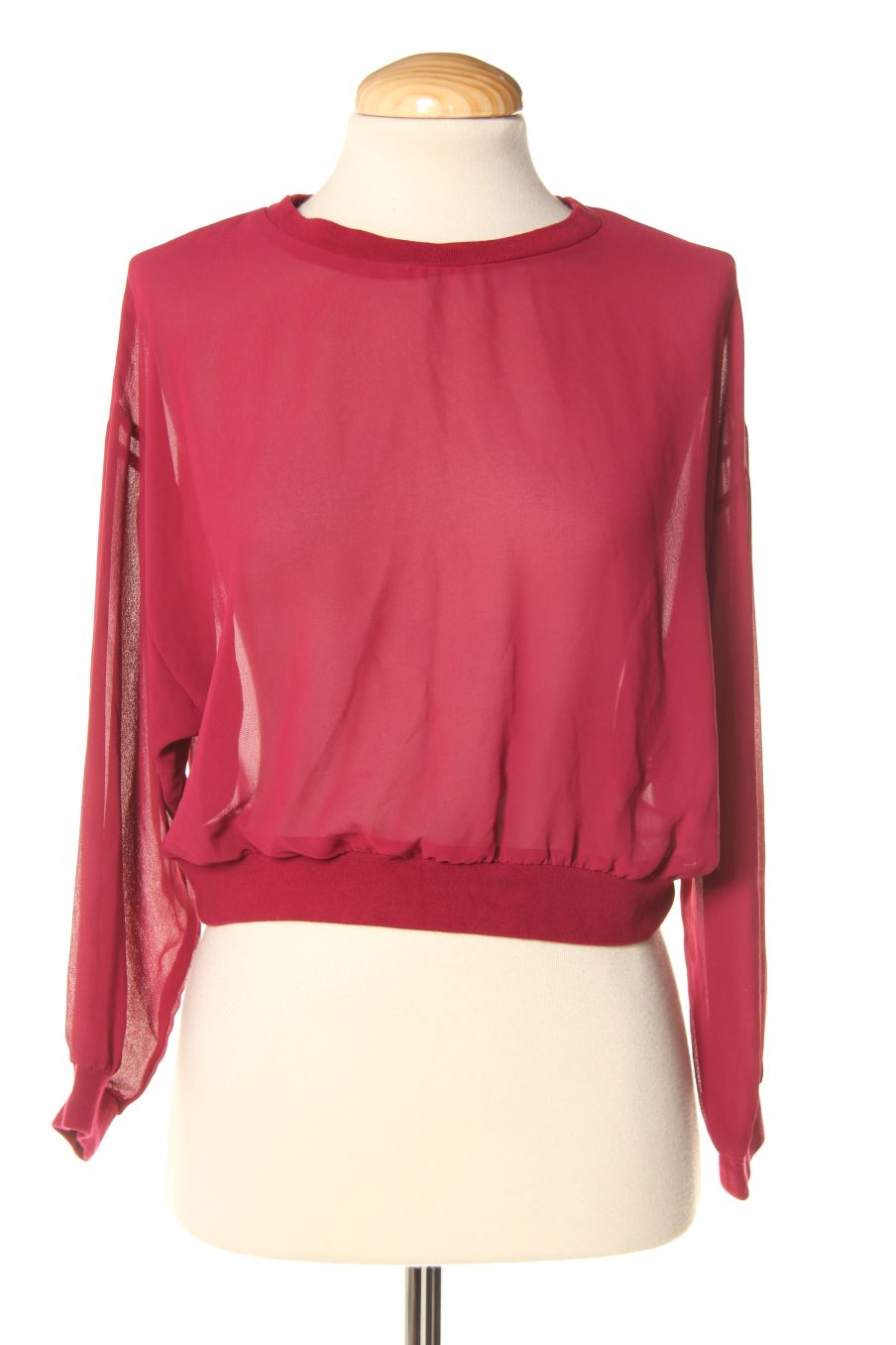 Langärmelige Bluse von Bershka Größe M, Farbe Violett, für