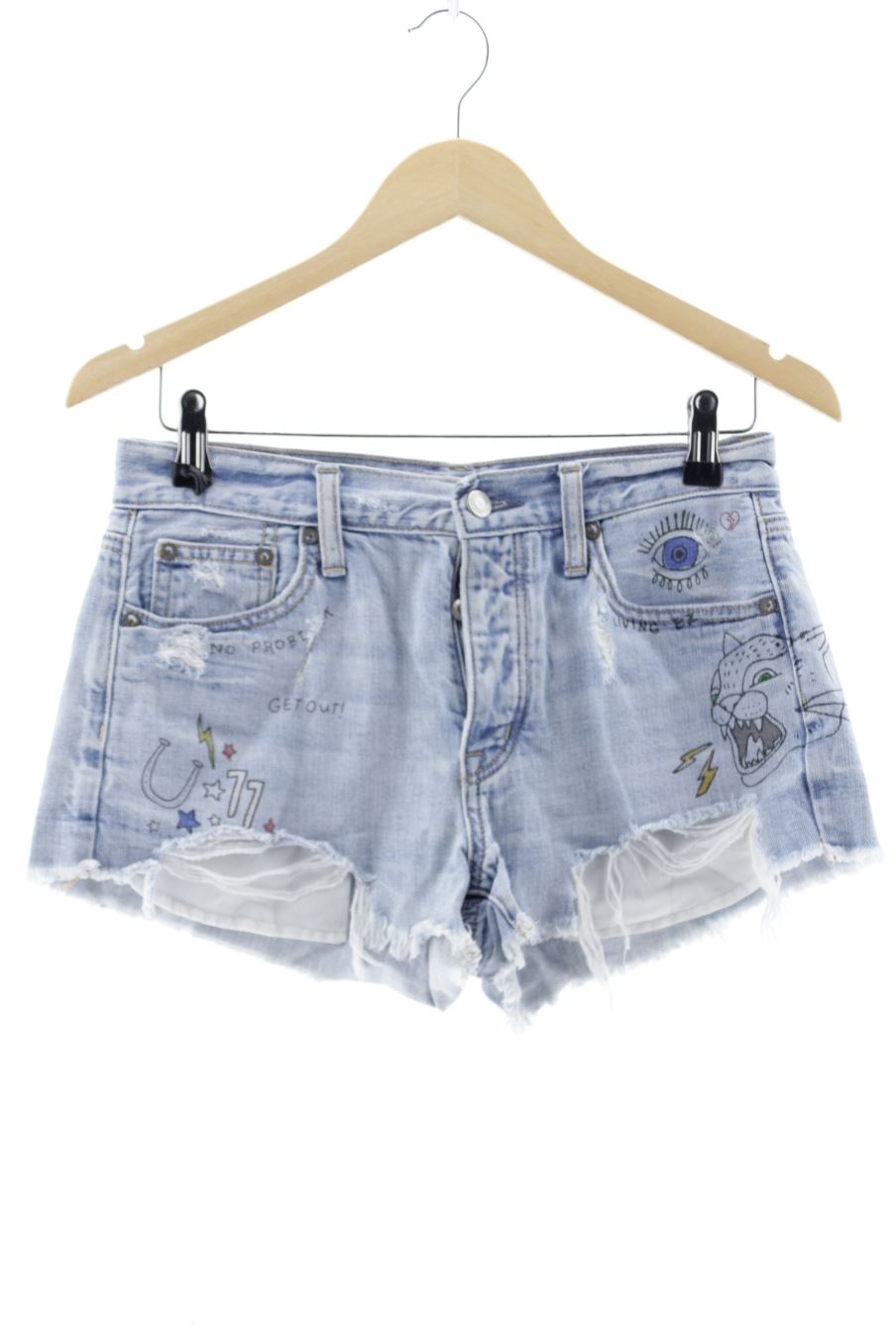 Kurze Hose von American Eagle Größe 36, Farbe Blau, aus Jeanskleidung für