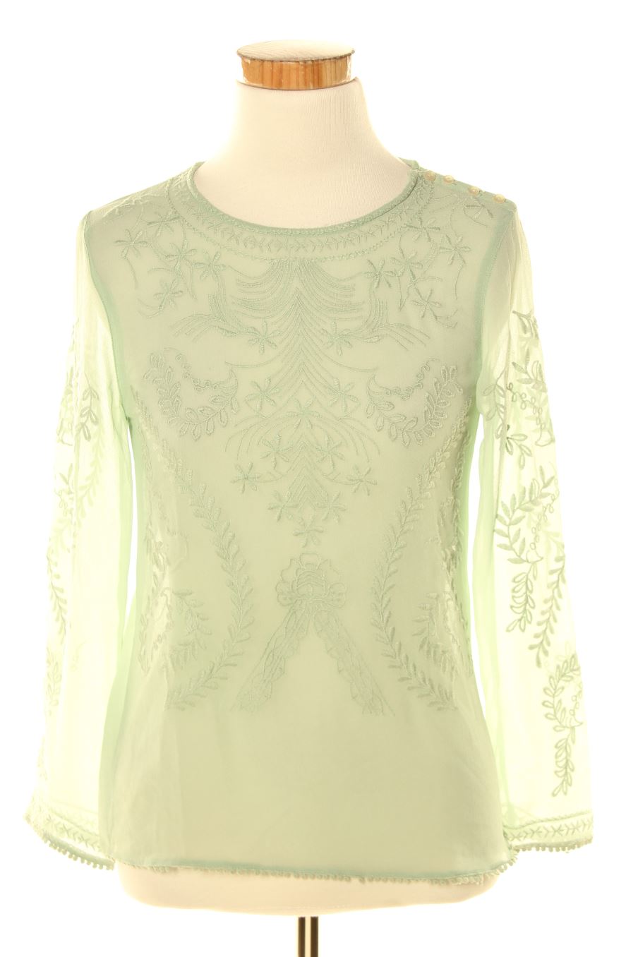 Blouse à manches longues Trafaluc de la taille XS, de couleur vert