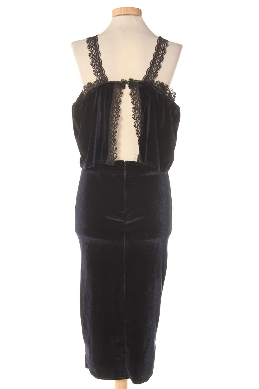 Robe Boohoo de la taille 38, de couleur bleu marine de velours