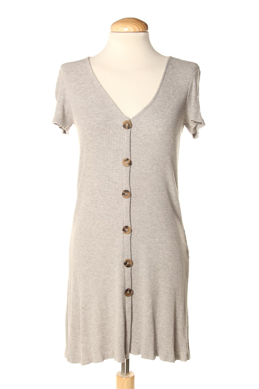 Vestido casual de Pull & Bear de la talla M, de color gris