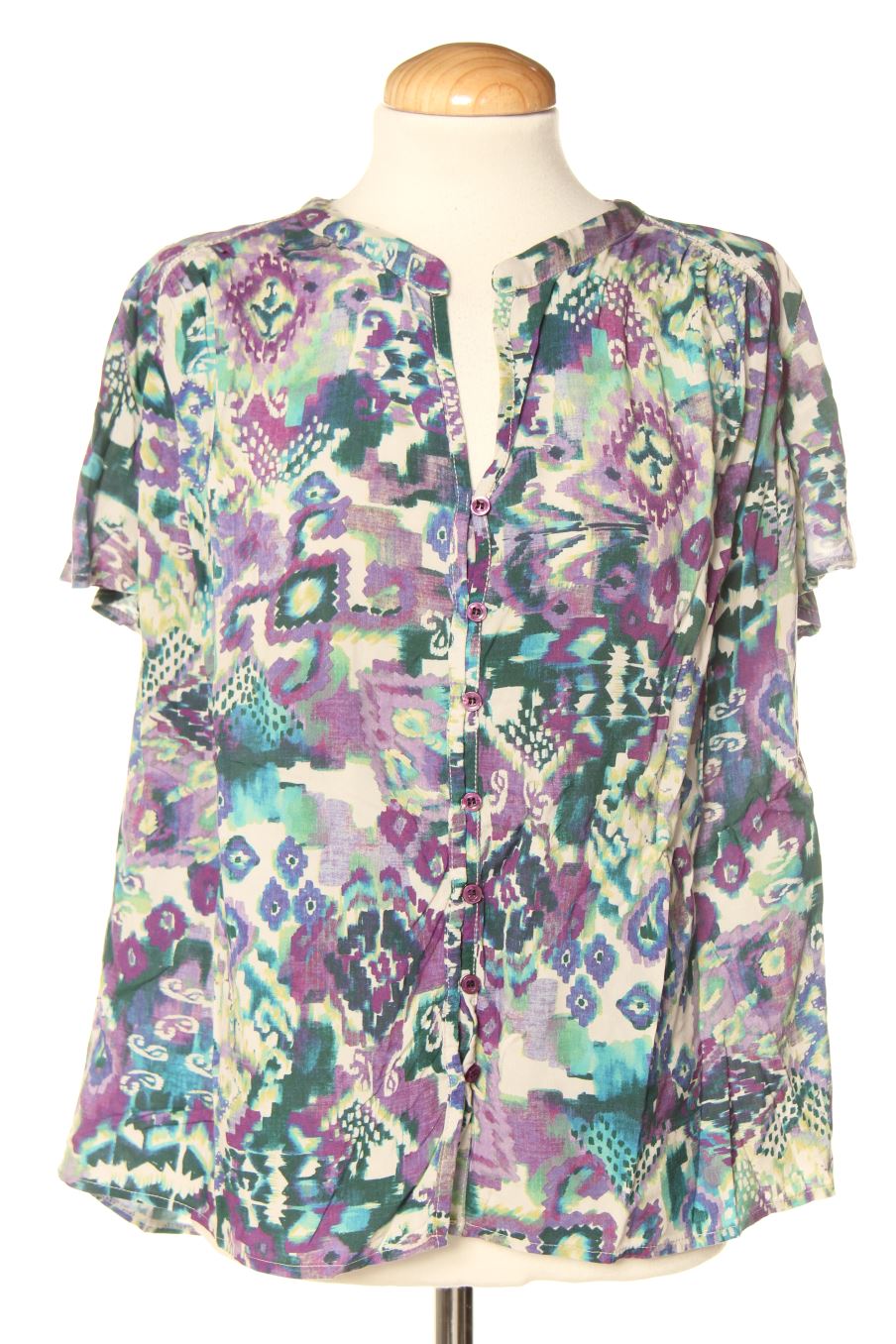 Blusa de manga corta de atelier jad de la talla S, de color estampado