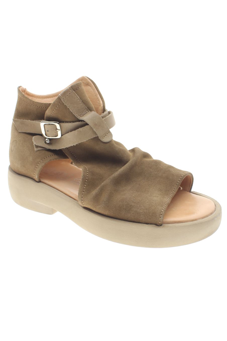 Sandalias tacon de Felmini de la talla 38, de color marrón de