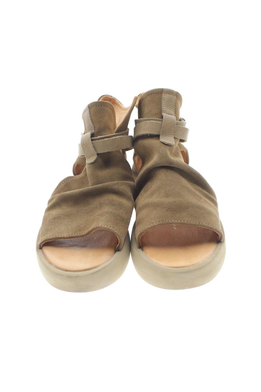 Sandalias tacon de Felmini de la talla 38, de color marrón de