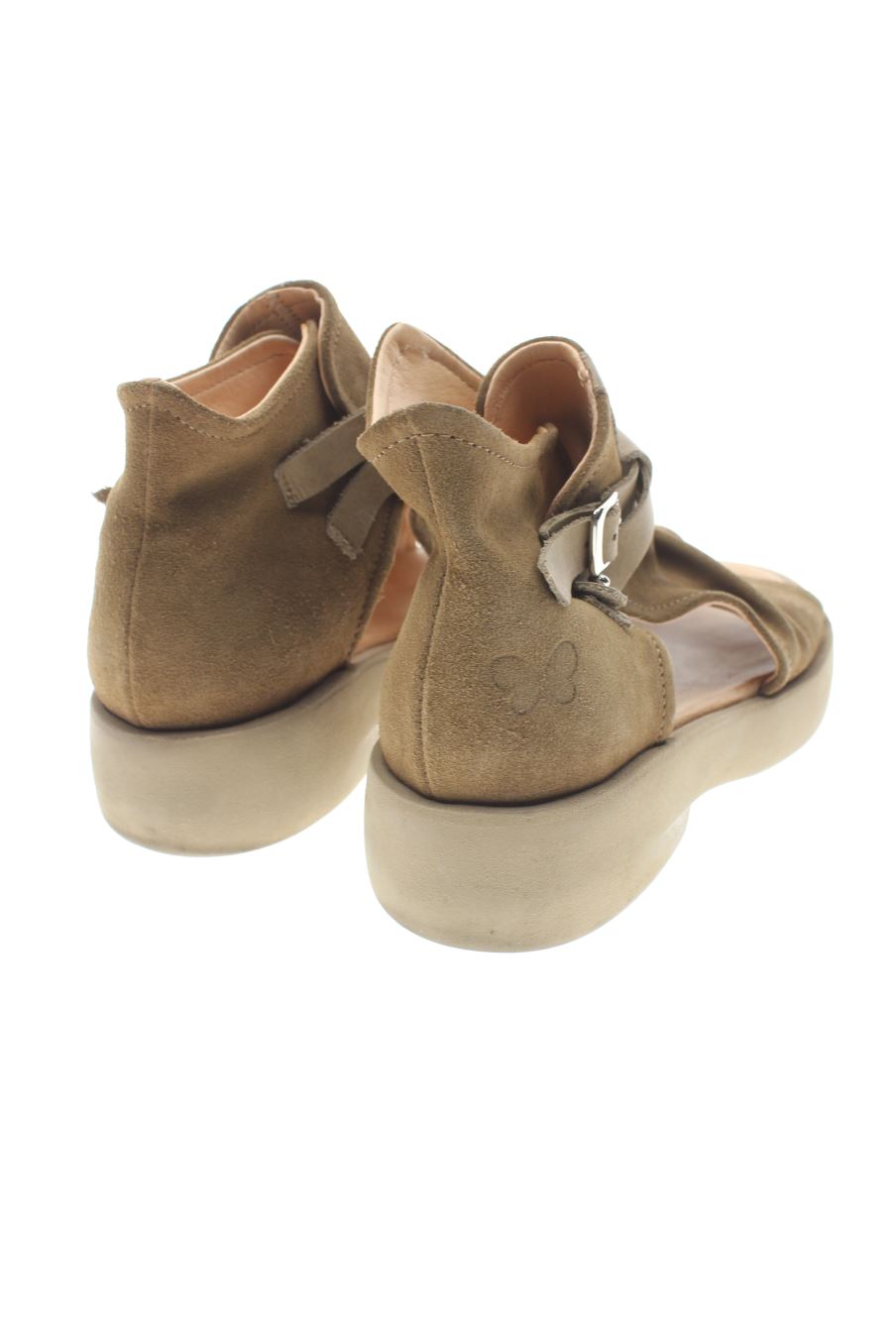 Sandalias tacon de Felmini de la talla 38, de color marrón de