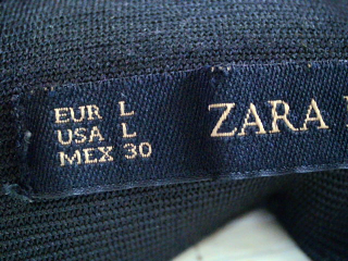 Pantalon Zara de la taille L, de couleur noir