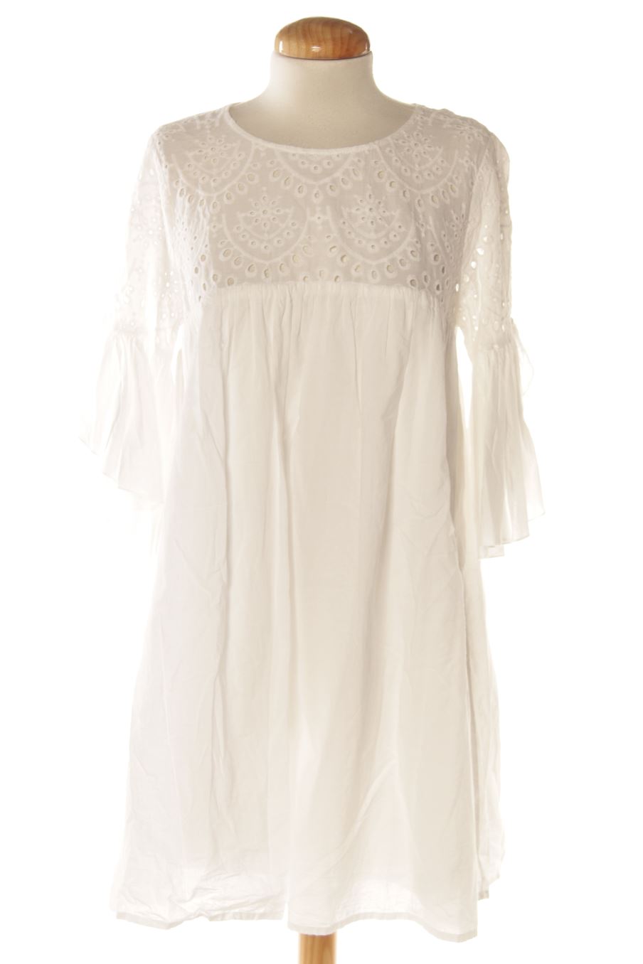 Vestido casual de dorado de la talla M, de color blanco