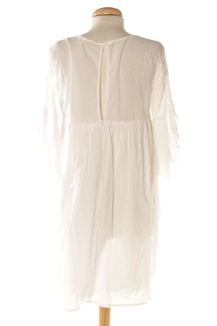 Vestido casual de dorado de la talla M, de color blanco