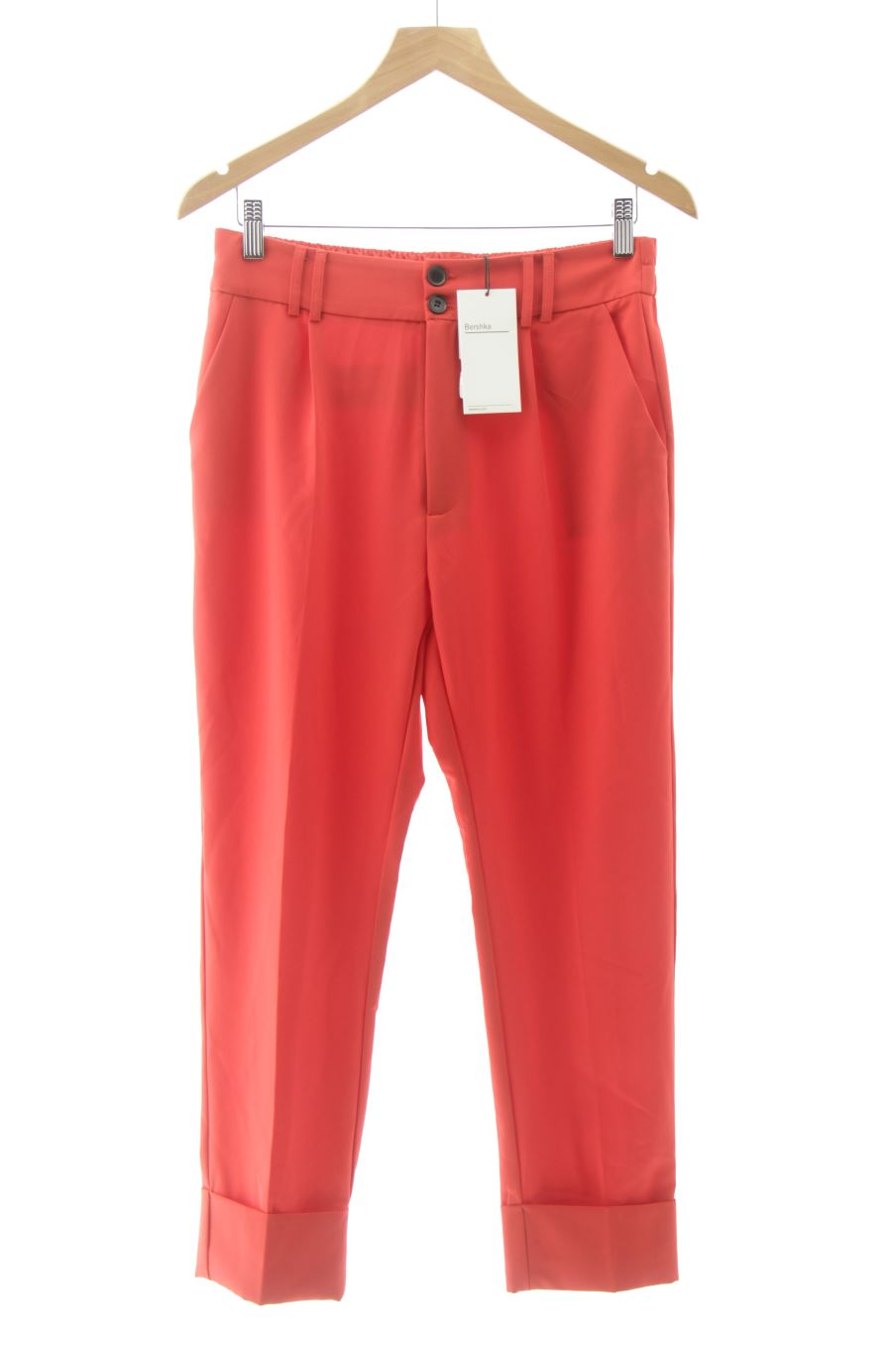 Pantalon Bershka de la taille L, de couleur rouge