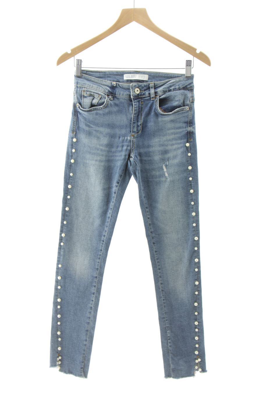 Jeans Zara de la taille 34, de couleur bleu de denim